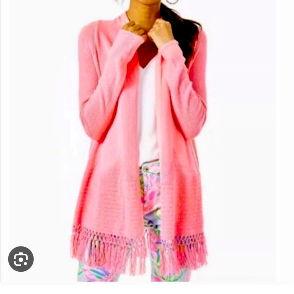 Lilly Pulitzer Tatum Cardigan in Lilly’s Coral - Picture 1 of 8